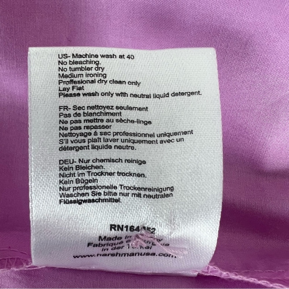 Harshman | Nagisa Ruffle Cuff Pin Tuck Popover Shirt Orchid | 2X - Picture 13 of 14